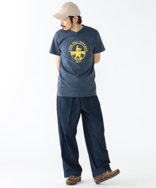 BEAMS PLUS（ビームス プラス）OLD SOLDIER / SURFMEN TEE NAVY