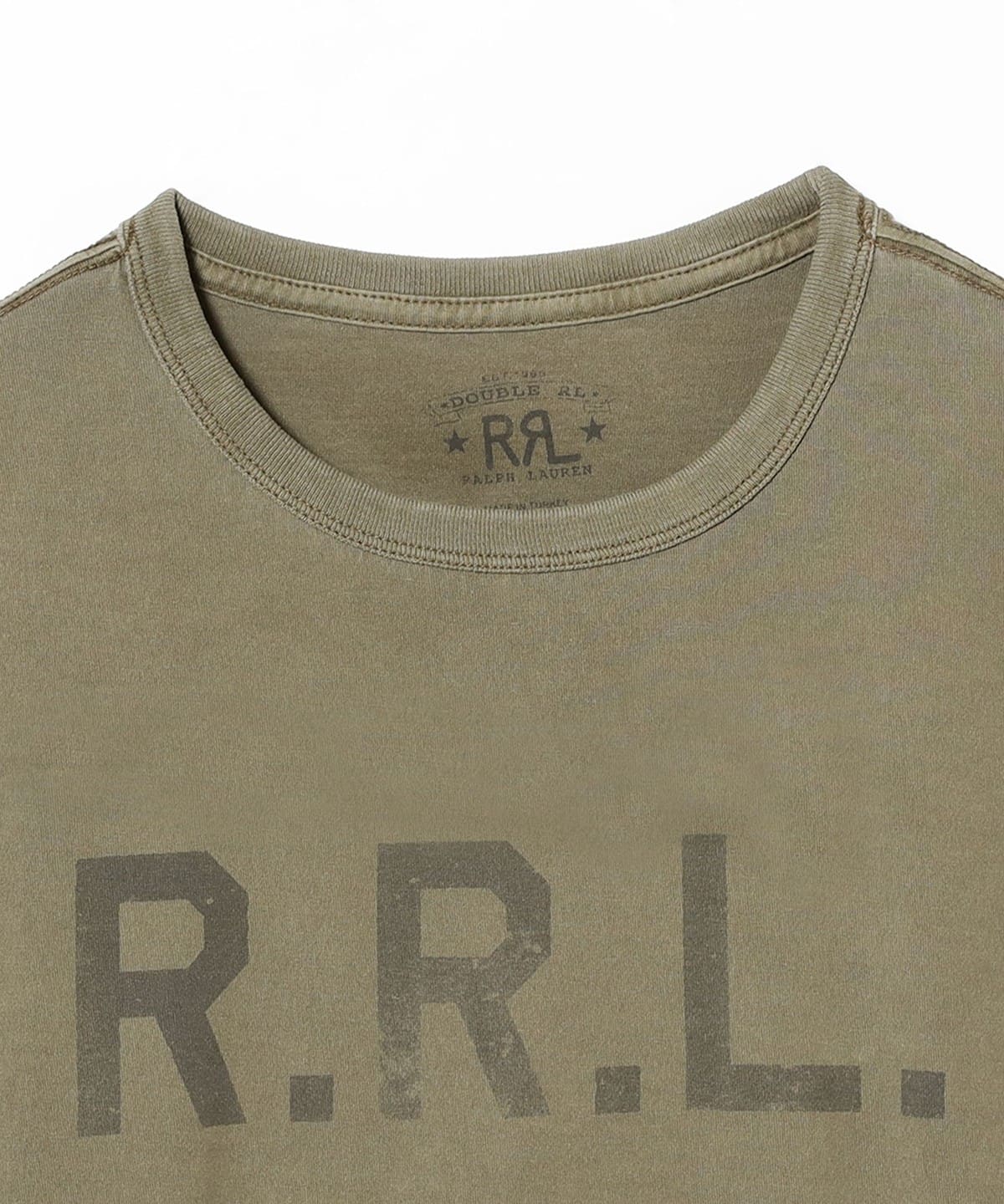 【セール 登場から人気沸騰】 BEAMS PLUS（ビームス プラス）RRL / Garment-Dyed Logo Jersey 洋楽