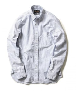 BEAMS PLUS / 男裝 領釦 條紋 長袖襯衫