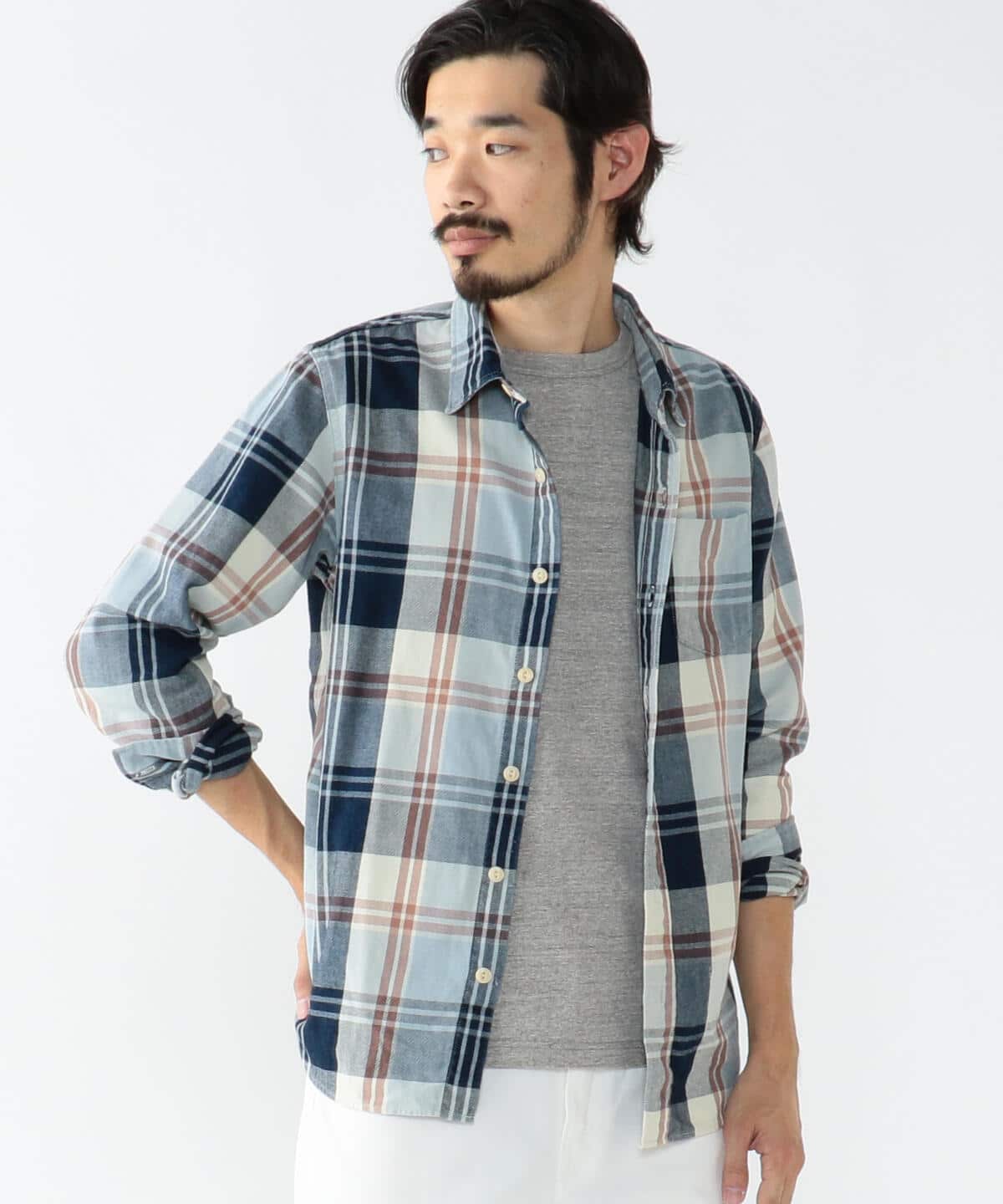 【アウトレット】REMI RELIEF × BEAMS PLUS / 別注 Indigo Check