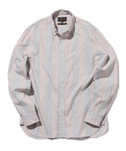 ▲BEAMS PLUS / シャドーストライプ ボタンダウン シャツ