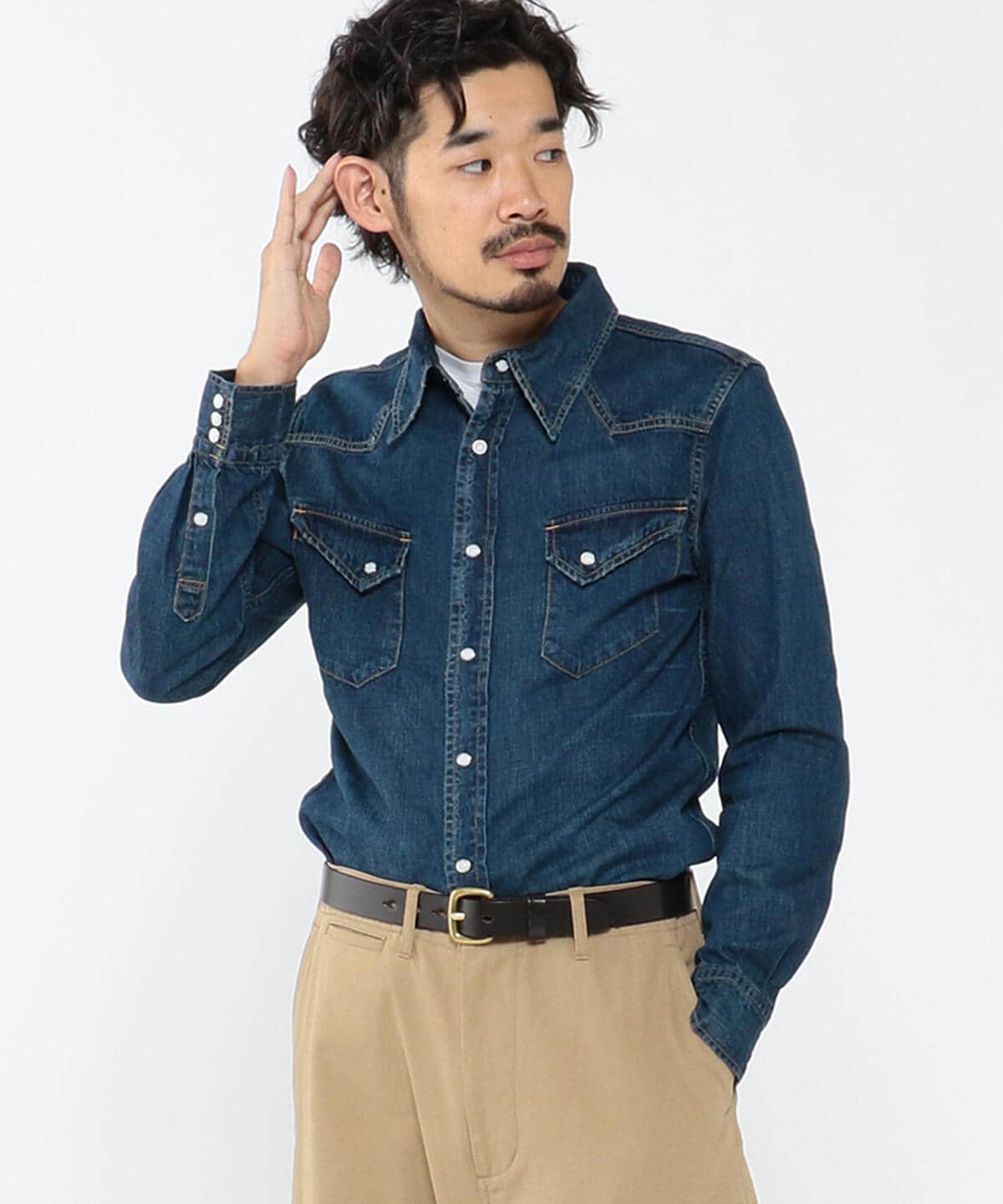 BEAMS PLUS（ビームス プラス）REMI RELIEF / Denim Western shirt