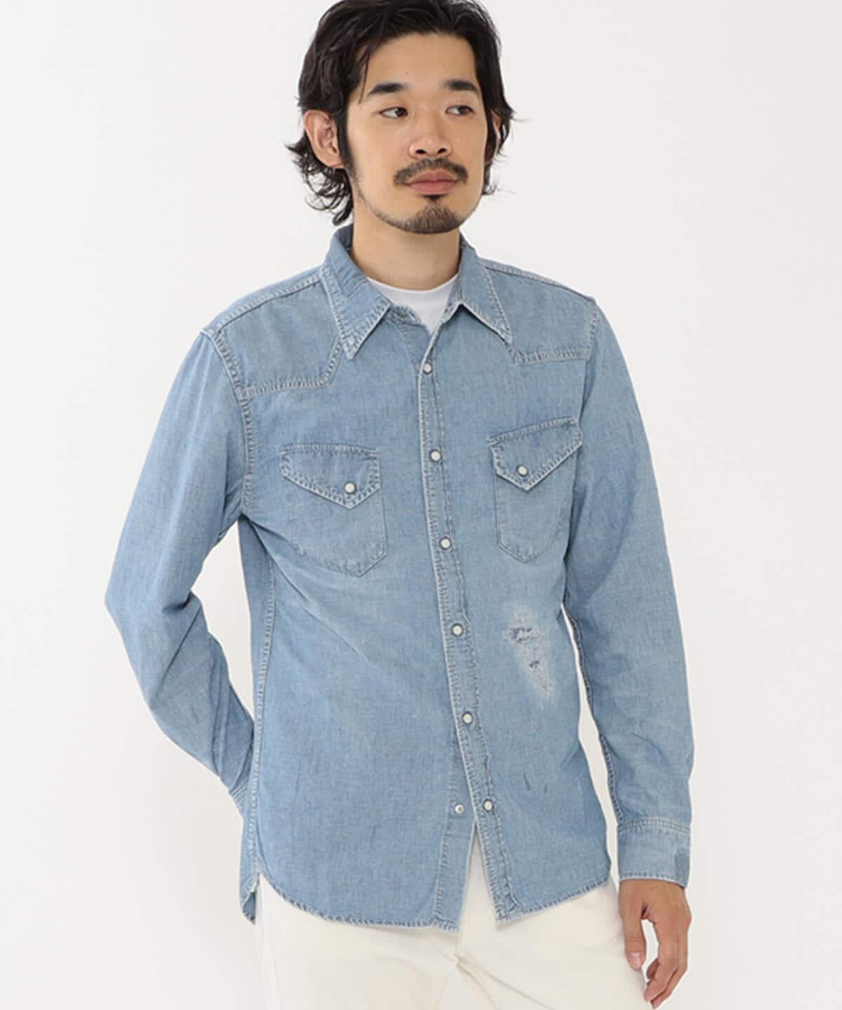 BEAMS PLUS（ビームス プラス）REMI RELIEF / Chambray Western shirt