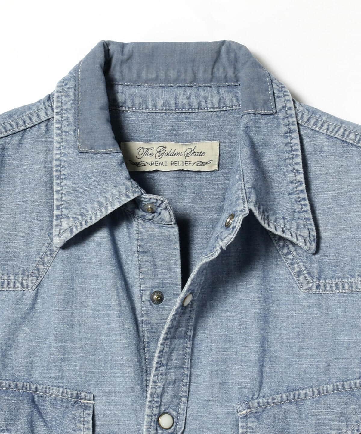 BEAMS PLUS（ビームス プラス）REMI RELIEF / Chambray Western shirt 