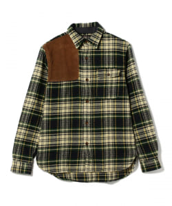 ▲RRL / スエードパッチ プラッド ツイル ワークシャツ