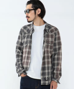 ▲【予約・イベント限定】REMI RELIEF × BEAMS PLUS / 別注 Check Western shirt Black