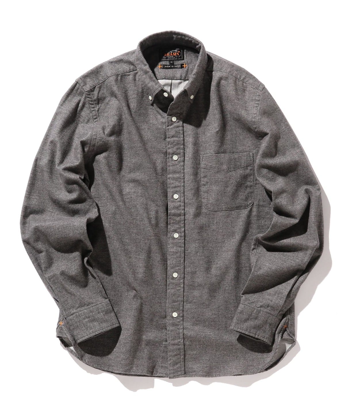 B. D. Flannel Solid シャツ・ブラウス MEN GREY L B. D. Flannel Solid シャツ・ブラウス MEN GREY L