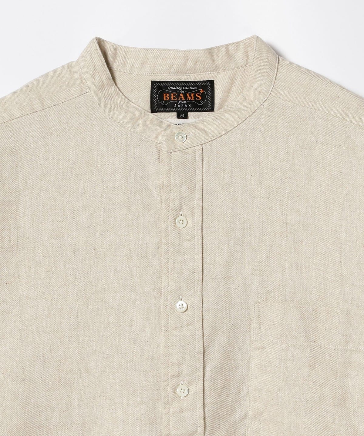 BEAMS PLUS（ビームス プラス）Band Collar Pullover Cotton Linen