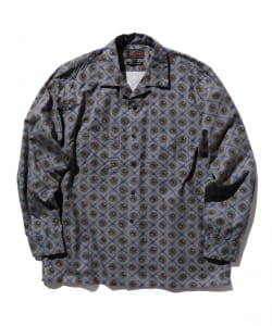 ▲BEAMS PLUS / シャギー ダンプ プリント オープンカラー シャツ