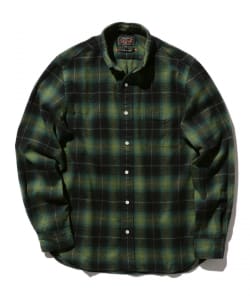 BEAMS PLUS / シャギー タータンチェック ボタンダウン シャツ