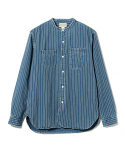 ▲RRL / Striped Indigo Twill Work Shirt