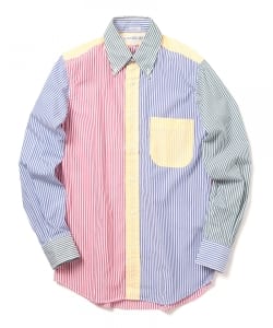 ￥▲INDIVIDUALIZED SHIRTS × BEAMS PLUS / 別注 クレイジーストライプ ボタンダウンシャツ