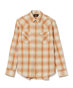 ▲RRL / スリムフィット プラッド ウエスタンシャツ