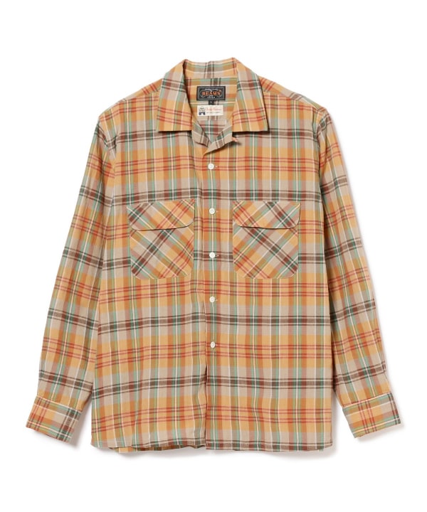 BEAMS PLUS（ビームス プラス）Open Collar Madras（シャツ