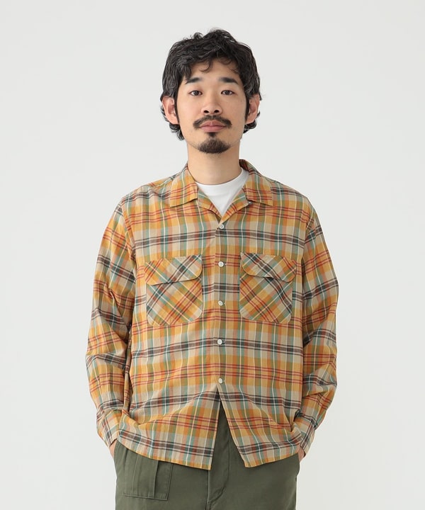 BEAMS PLUS（ビームス プラス）Open Collar Madras（シャツ