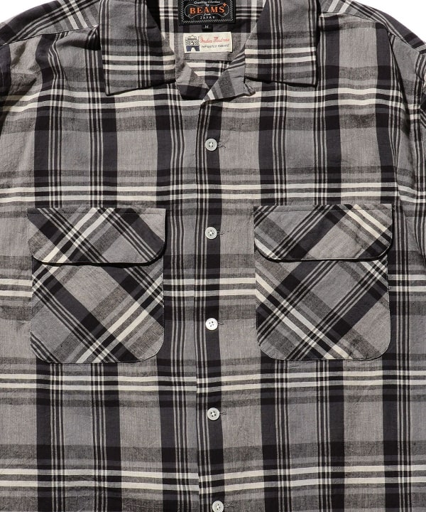 BEAMS PLUS（ビームス プラス）Open Collar Madras（シャツ