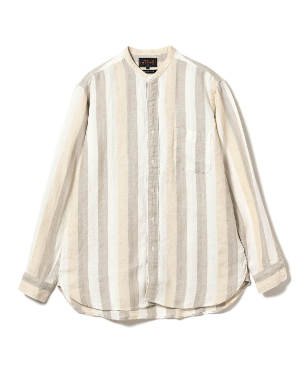 BEAMS PLUS（ビームス プラス）Band Collar Egyptian Linen Classic Fit（シャツ・ブラウス カジュアルシャツ ）通販｜BEAMS