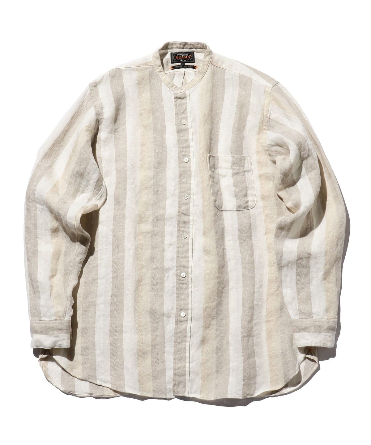 BEAMS PLUS（ビームス プラス）Band Collar Egyptian Linen Classic Fit（シャツ・ブラウス カジュアルシャツ ）通販｜BEAMS