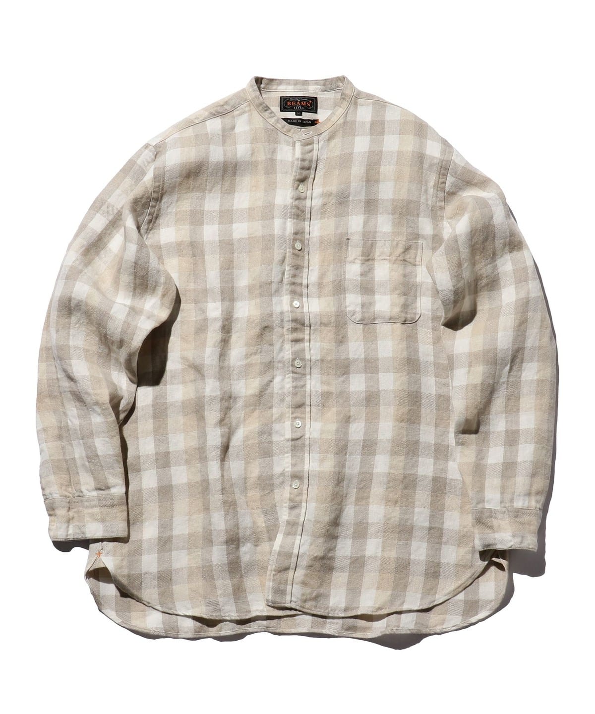 BEAMS PLUS（ビームス プラス）Band Collar Egyptian Linen Classic Fit（シャツ・ブラウス カジュアルシャツ ）通販｜BEAMS