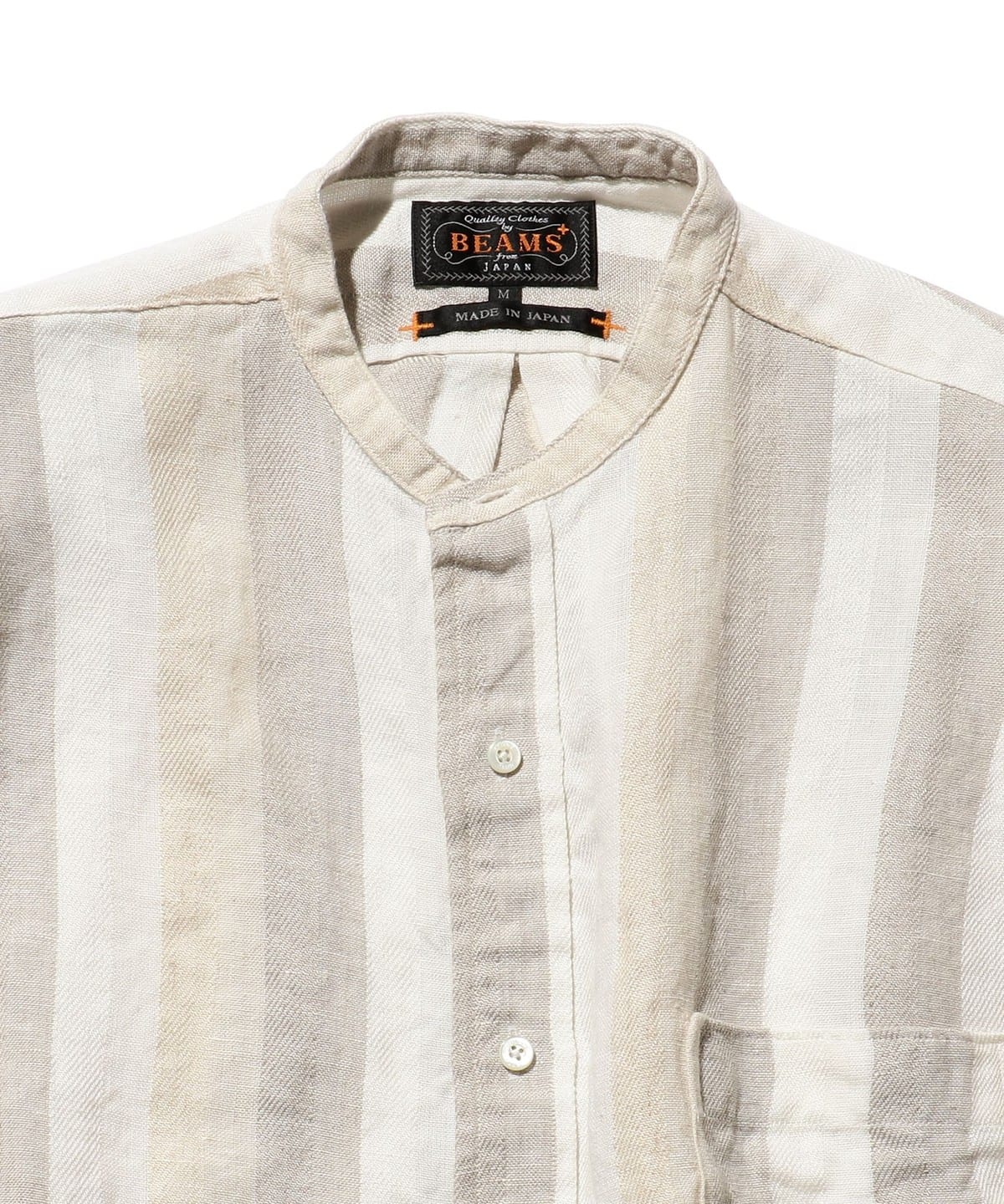 BEAMS PLUS（ビームス プラス）Band Collar Egyptian Linen Classic Fit（シャツ・ブラウス カジュアルシャツ ）通販｜BEAMS