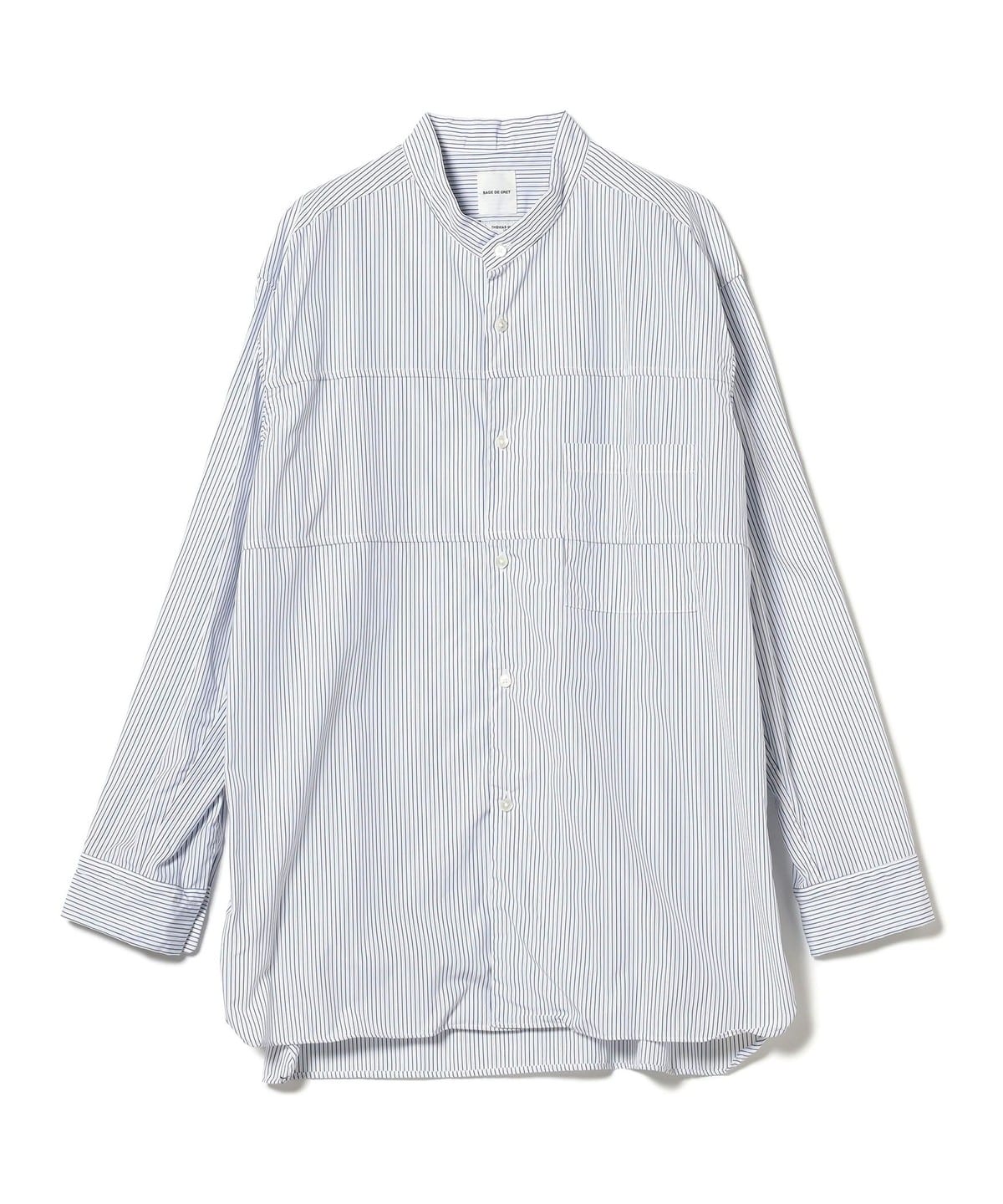 BEAMS PLUS（ビームス プラス）sage de cret / Stripe Stand Collar