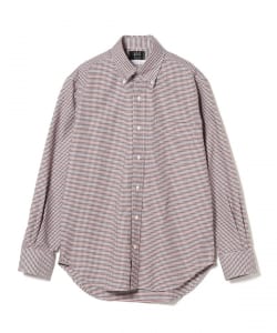 IKE BEHAR / Oxford Mini Gingham Check Button Down Shirt