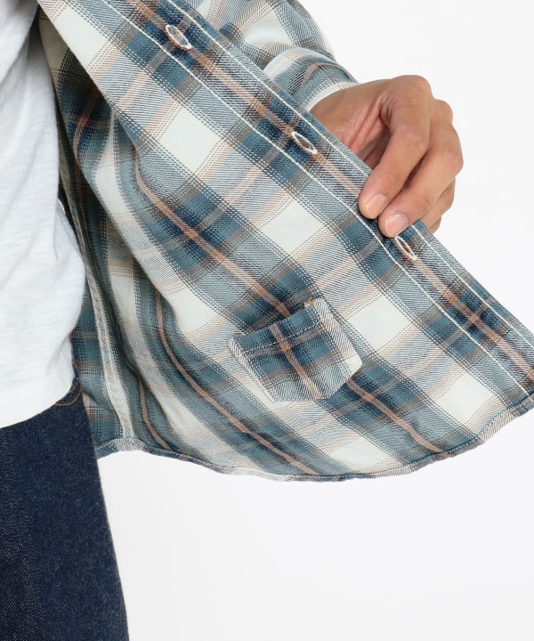 BEAMS PLUS REMI RELIEF × BEAMS PLUS / 別注Indigo Check Shirt