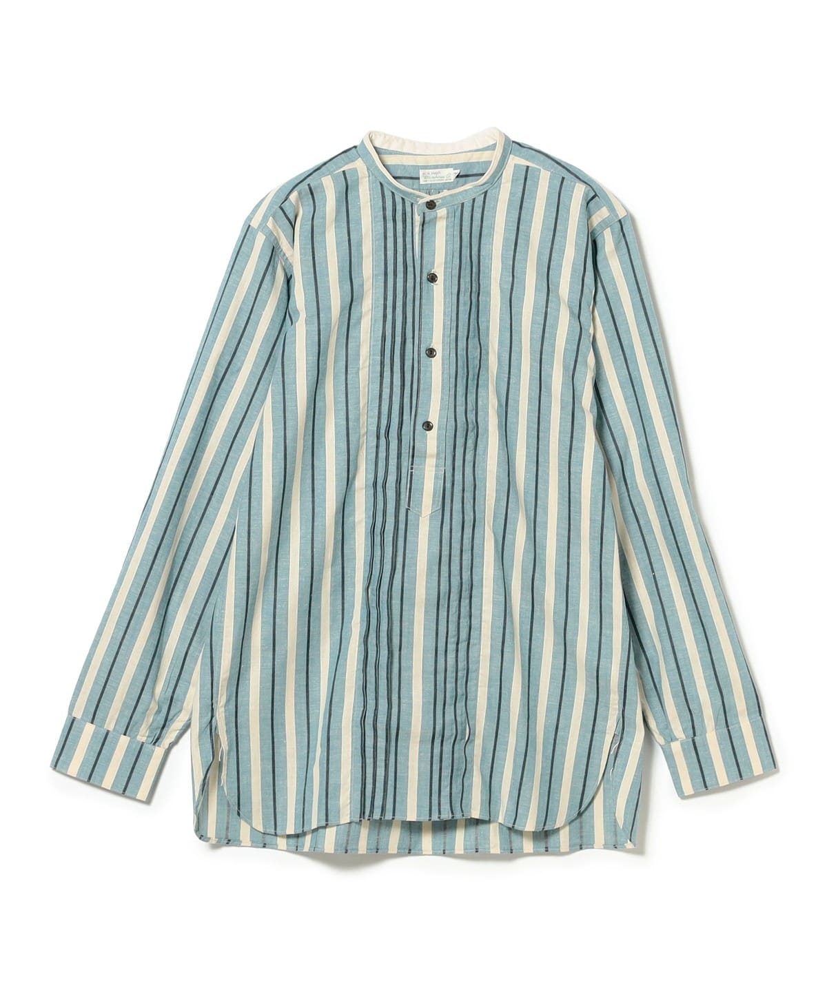 WAREHOUSE & CO. ウェアハウスカンパニー / Lot 3049 1900'S COLORED BODIES SHIRTS(STAND COLLAR) シャツ・ブラウス MEN ブルー 36 WAREHOUSE & CO. ウェアハウスカンパニー / Lot 3049 1900'S COLORED BODIES SHIRTS(STAND COLLAR) シャツ・ブラウス MEN ブルー 36