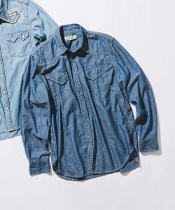 ▲【予約・イベント限定】REMI RELIEF × BEAMS PLUS / 別注 Chambray Western shirt Classic Fit