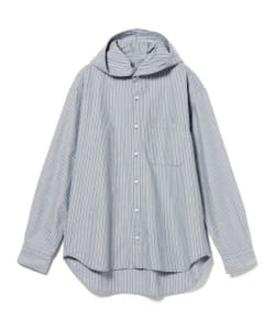 ts(s) / Pin Stripe Cotton Oxford Cloth Hooded Shirt