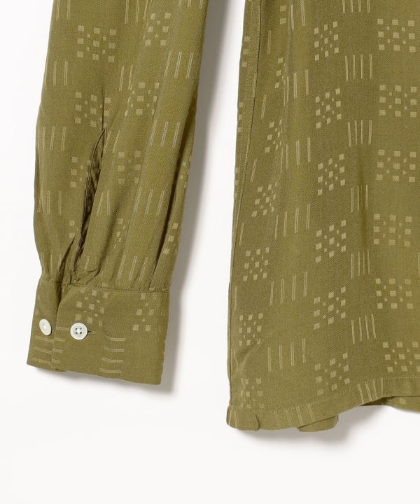 BEAMS PLUS(ビームス プラス)Open Collar Shirt Jacquard BEAMS PLUS(ビームス プラス)Open Collar Shirt Jacquard