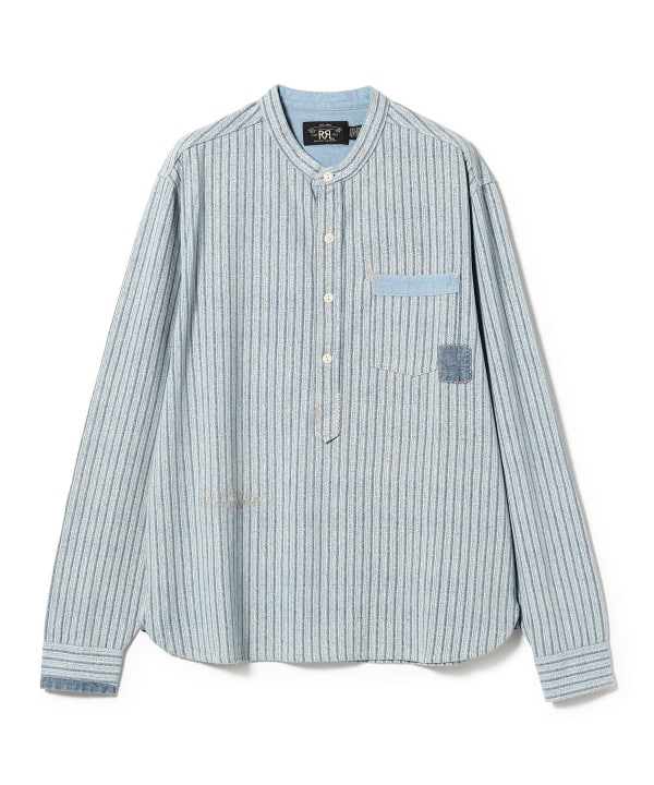 BEAMS PLUS（ビームス プラス）RRL / Repaired Linen-Cotton Popover Shirt（シャツ・ブラウス カジュアル シャツ）通販｜BEAMS