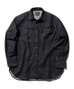 BEAMS PLUS / Western Shirt Denim Double Dye