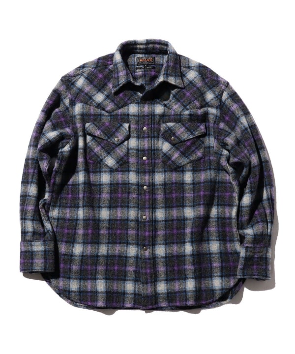 BEAMS PLUS（ビームス プラス）Western Shirt Wool/Alpaca Plaid