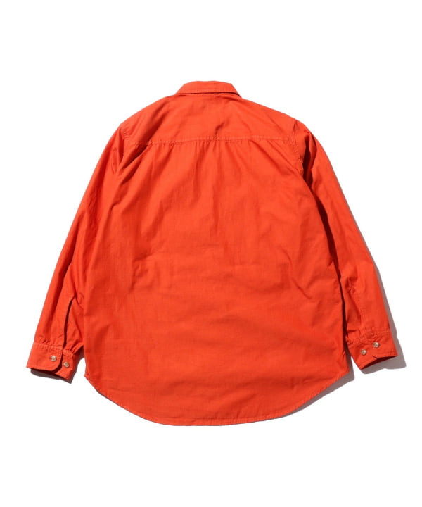 極美品✨ビームスプラス　開襟シャツ　総柄　キャンプシャツ　L オレンジ 極美品✨ビームスプラス 開襟シャツ 総柄 キャンプシャツ L