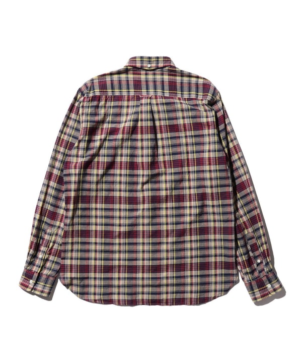 【未使用 タグ付き】BEAMS PLUS B.D. MADRAS 赤系 S 未使用 タグ付き】BEAMS PLUS B.D. MADRAS 赤系 S