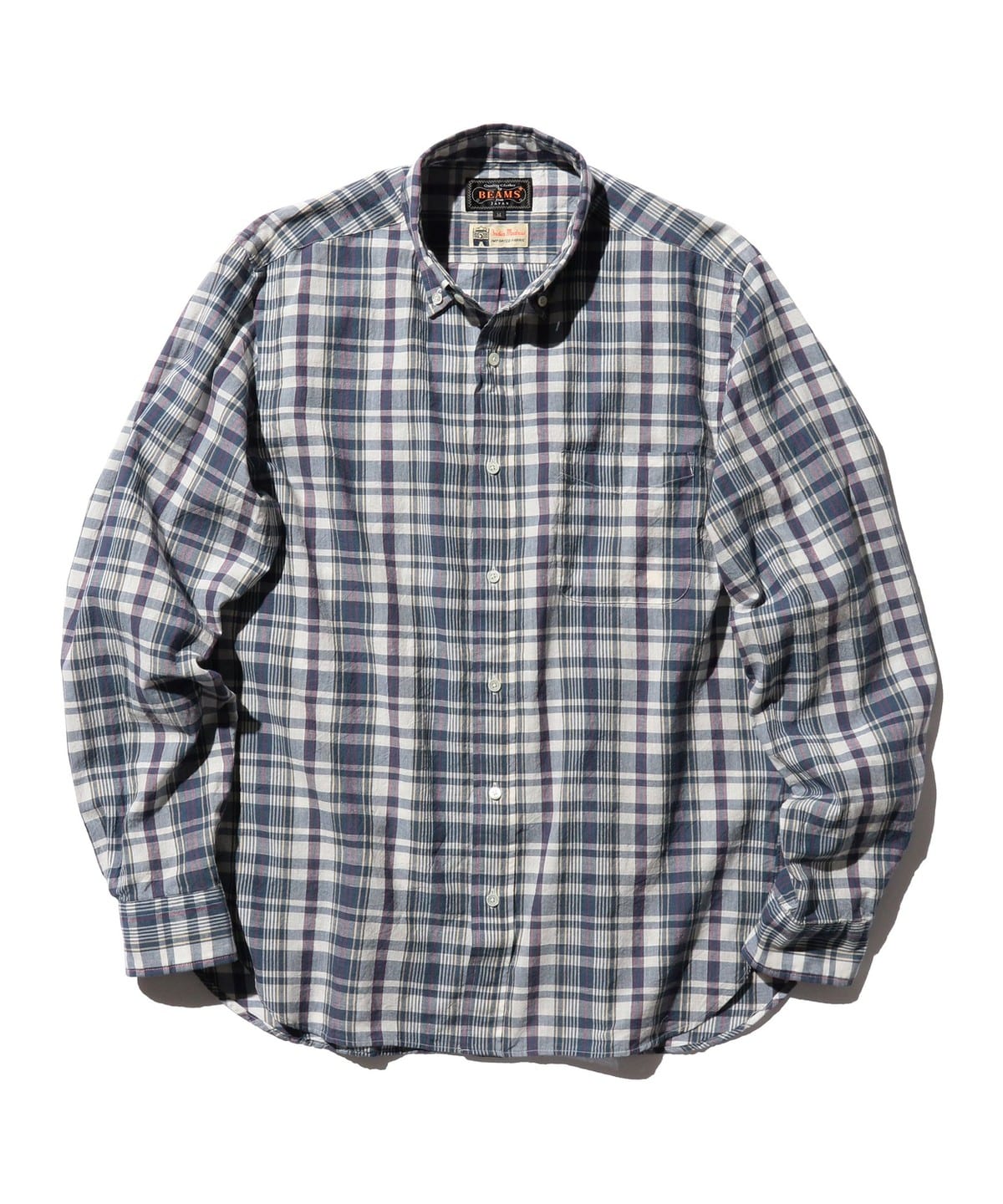 B. D. Madras シャツ・ブラウス MEN WHITE L B. D. Madras シャツ・ブラウス MEN WHITE L