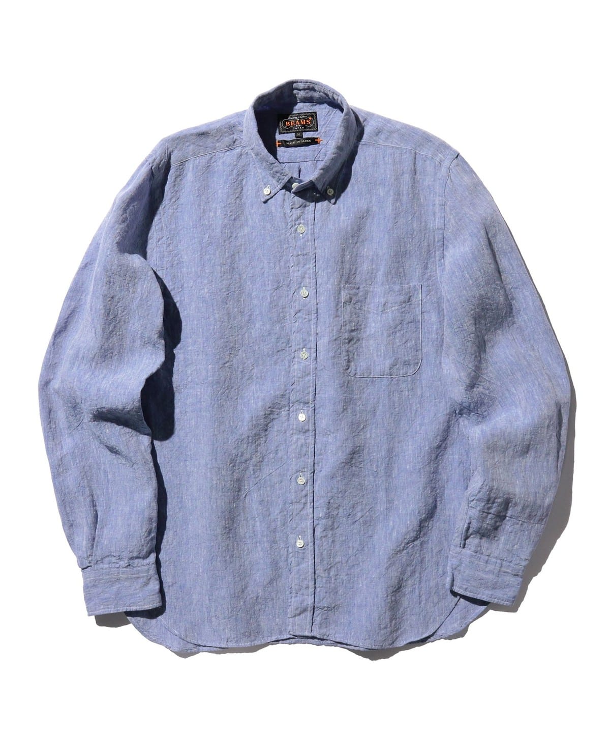 B. D. LINEN SOLID シャツ・ブラウス MEN BLUE L B. D. LINEN SOLID シャツ・ブラウス MEN BLUE L