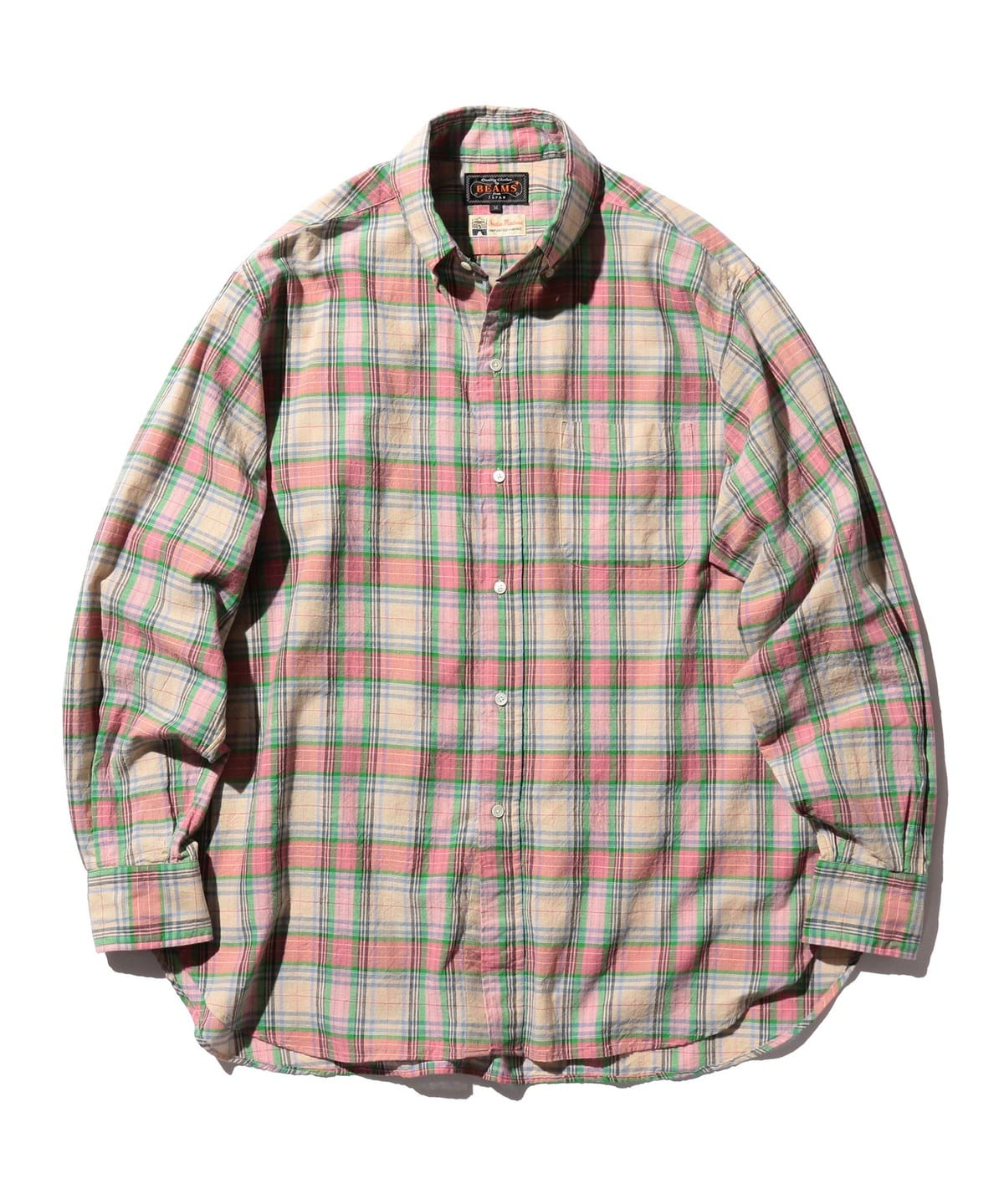 B. D. Classic-fit Madras シャツ・ブラウス MEN PINK L B. D. Classic-fit Madras シャツ・ブラウス MEN PINK L