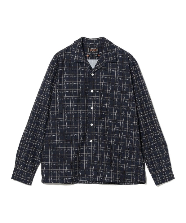 lenon　ビームスプラス BEAMS PLUS（ビームス プラス）Open Collar Cotton Rayon Print