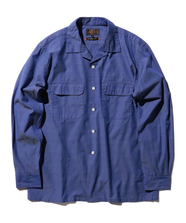 BEAMS PLUS (BEAMS PLUS) Open Collar Slab Chambray (Shirts BEAMS PLUS (BEAMS PLUS) Open Collar Slab Chambray (Shirts