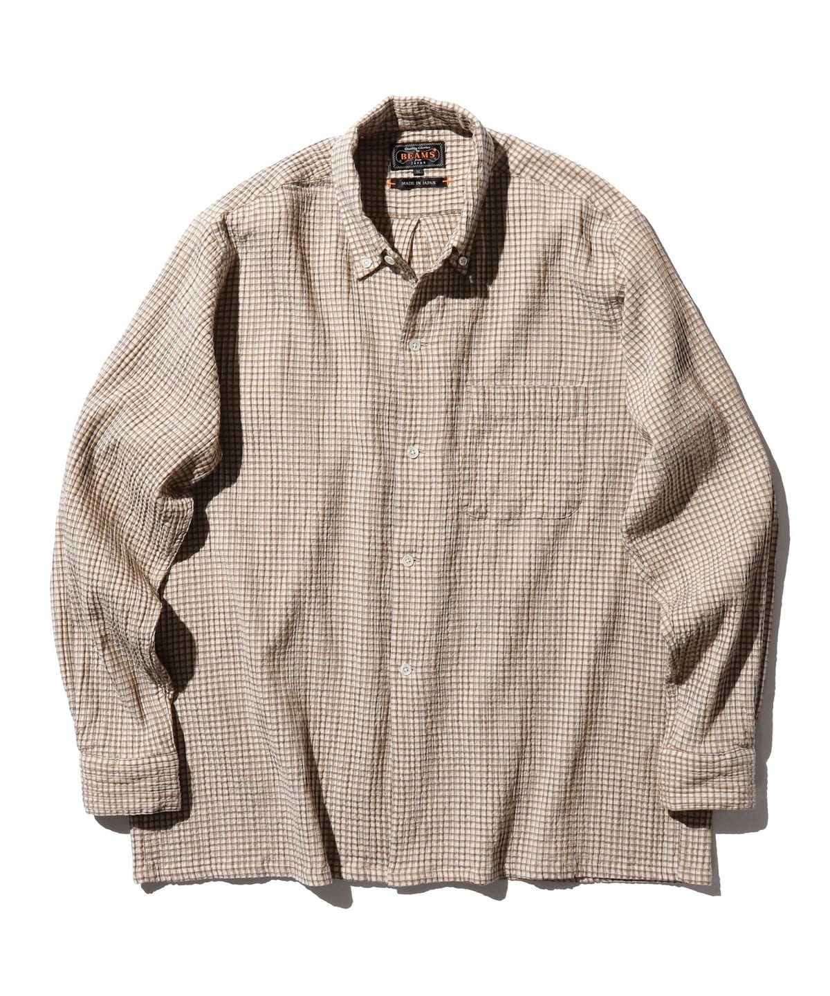 Open B. D. Plaid シャツ・ブラウス MEN BEIGE S Open B. D. Plaid シャツ・ブラウス MEN BEIGE S
