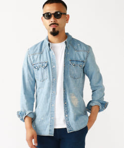▲【予約・イベント限定】REMI RELIEF × BEAMS PLUS / 別注 デニム ウエスタン シャツ④