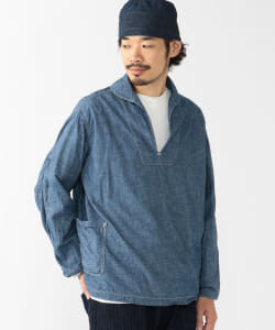 ▲POST OVERALLS / #3212 NAVY-BLU Jumper 11 chambray indigo