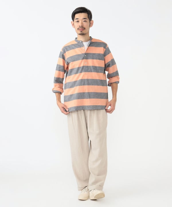 BEAMS PLUS（ビームス プラス）Band Pullover Oxford Stripe