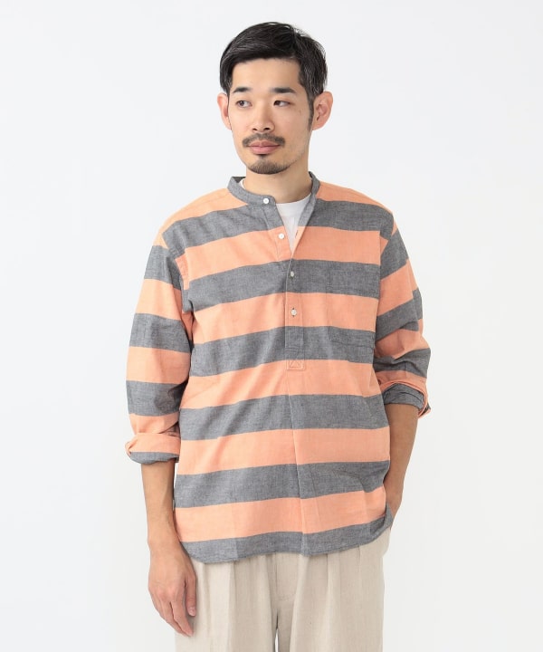 BEAMS PLUS（ビームス プラス）Band Pullover Oxford Stripe