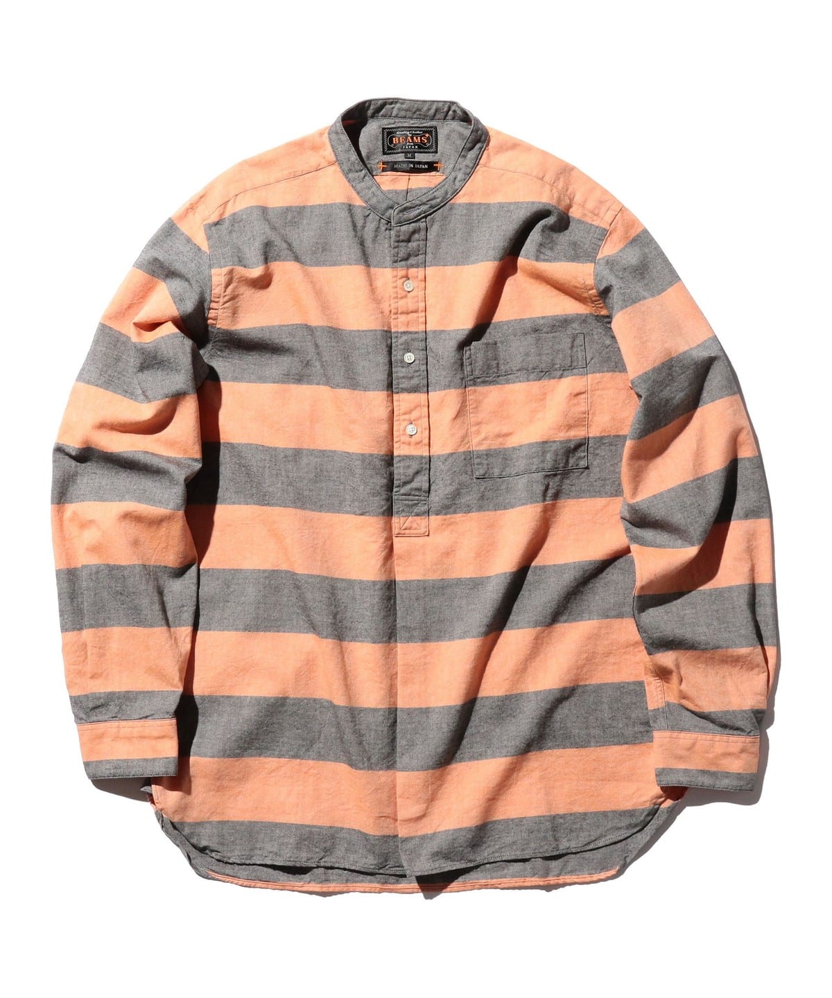 Band Pullover Oxford Stripe シャツ・ブラウス MEN ORANGE XL Band Pullover Oxford Stripe シャツ・ブラウス MEN ORANGE XL