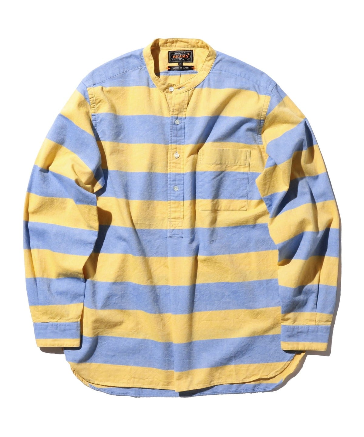 Band Pullover Oxford Stripe シャツ・ブラウス MEN YELLOW XL Band Pullover Oxford Stripe シャツ・ブラウス MEN YELLOW XL