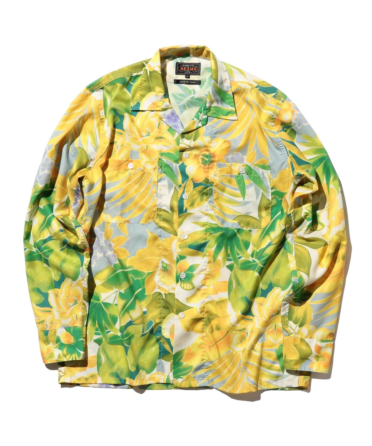 MIL Open Collar Tropical Pattern Print シャツ・ブラウス MEN YELLOW XL MIL Open Collar Tropical Pattern Print シャツ・ブラウス MEN YELLOW XL
