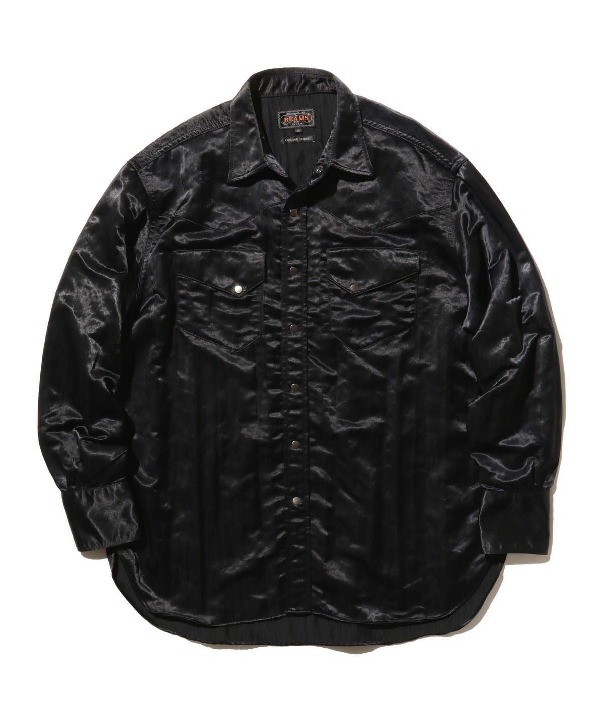 Western Shirt Broken Nylon Satin シャツ・ブラウス MEN BLACK XL Western Shirt Broken Nylon Satin シャツ・ブラウス MEN BLACK XL